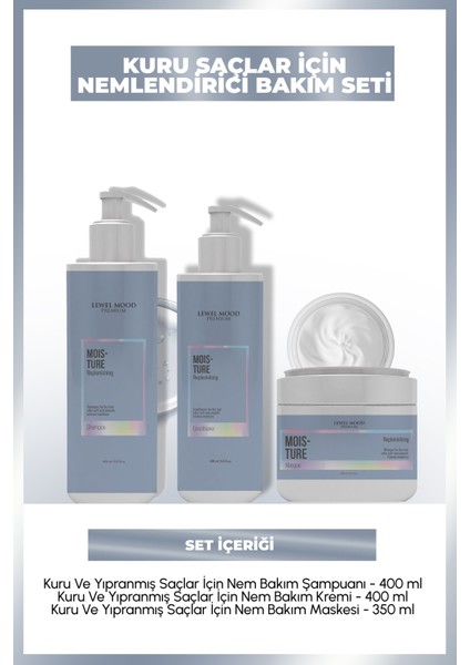 Moisture – Kuru ve Yıpranmış Saçlar Için Nem Bakım Seti