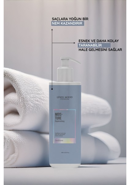 Moisture – Kuru ve Yıpranmış Saçlar Için Nem Bakım Seti