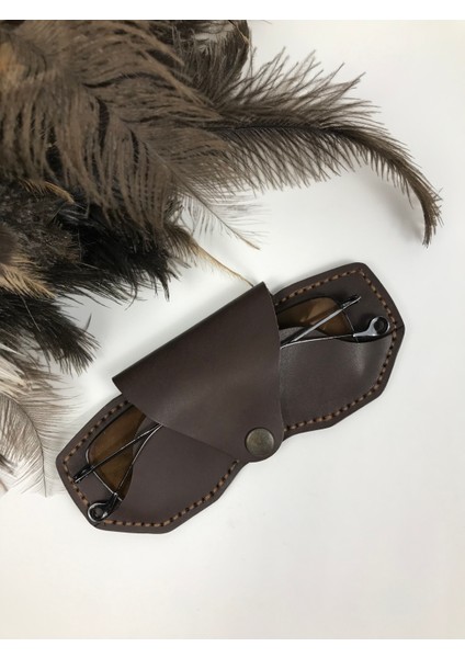 Gözlük Kılıfı Unisex Kahverengi Renk Hakiki Deri modelleri