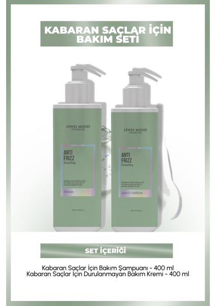 Anti Frizz Kabaran Saçlar Için Bakım Seti