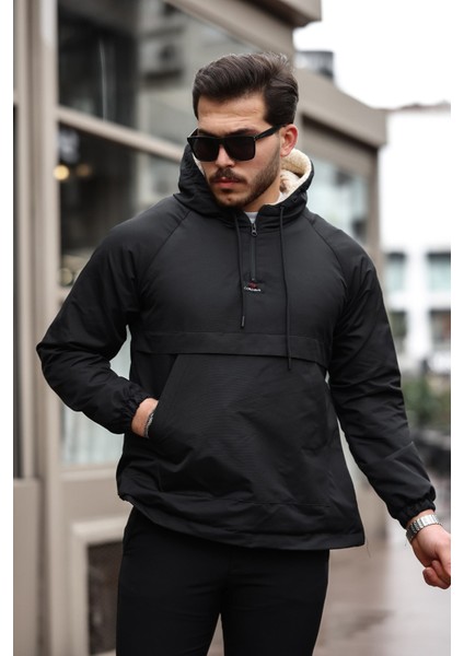 Erkek Siyah Kanguru Mont modelleri