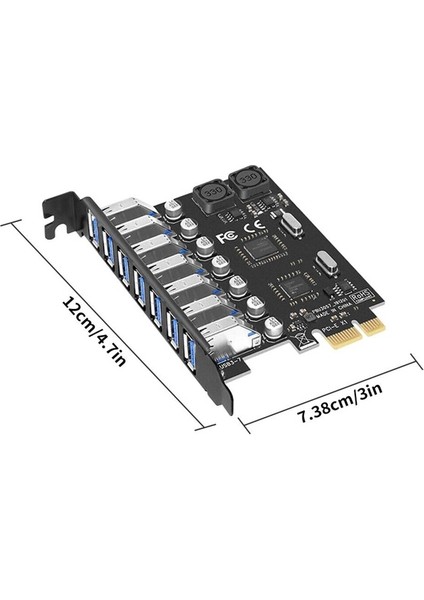 7 Port USB 3.0 Pci-E Express Kart Hub Çoklayıcı Çoğaltıcı