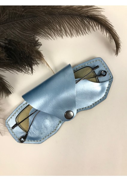 Gözlük Kılıfı Kadın Bebe Mavisi Renk Hakiki Deri modelleri