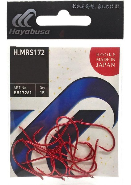 Hmrs 172 Tırnaklı Kırmızı Canlı Yem Iğnesi (15 Adet)