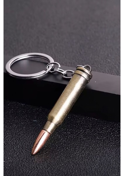 Metal Gerçekçi Görünümlü Mermi Şeklinde Anahtarlık Hediyelik Gerçekçi Mermi Anahtarlık