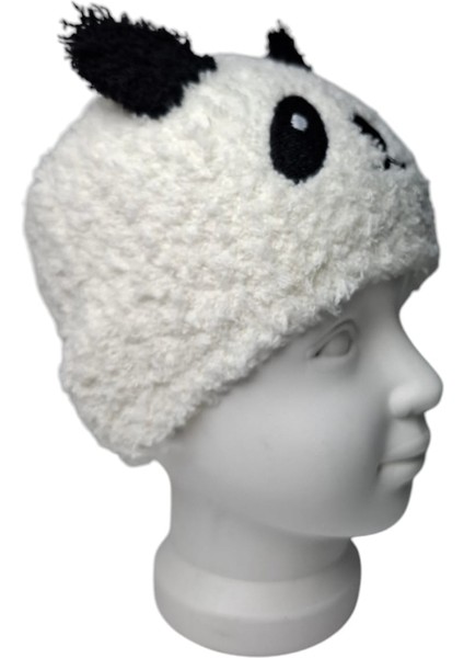 Kız Çocuk Siyah Beyaz Renk Nakış Işlemeli Pofuduk Panda Figürlü Saç Bandı Bandana modelleri