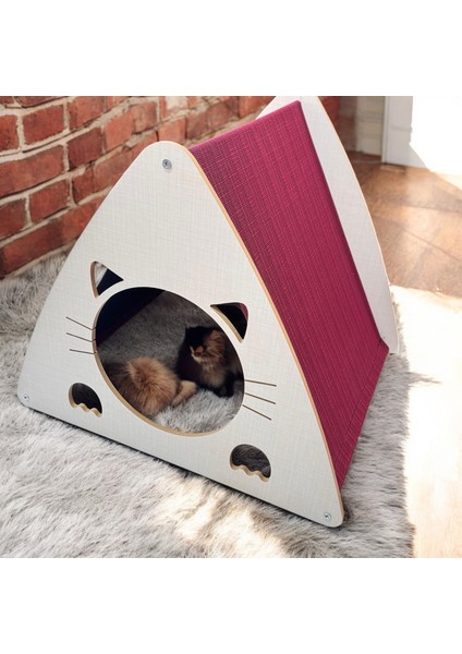 Efes Kedi Köpek Evi Şık Tasarım Coton Vizör