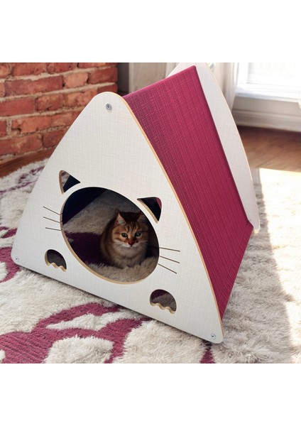 Efes Kedi Köpek Evi Şık Tasarım Coton Vizör fırsatları