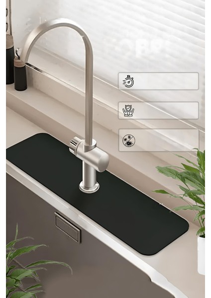 Su Emici Lavabo Matı Hızlı Emen Musluk Matı 721156
