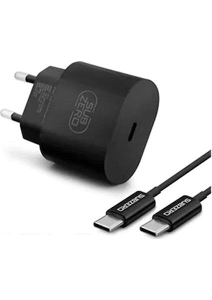 SG47 25 Watt Pd Type-C To Type-C Siyah Şarj Aleti
