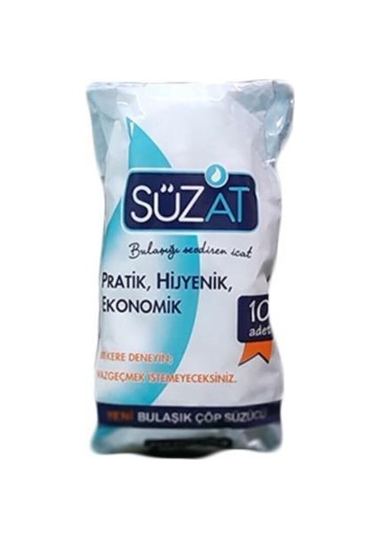 Süzat Yeni Bulaşık Çöp Süzücü Pratik Hijyenik Ekonomik 10 Adettir