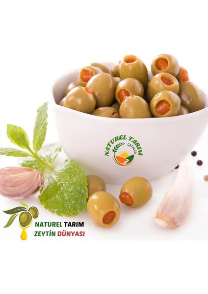 Badem Dolgulu Yeşil Zeytin