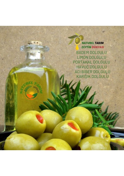 Badem Dolgulu Yeşil Zeytin