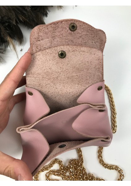 Mini Kadın El ve Kol Çantası Pembe Renk modelleri