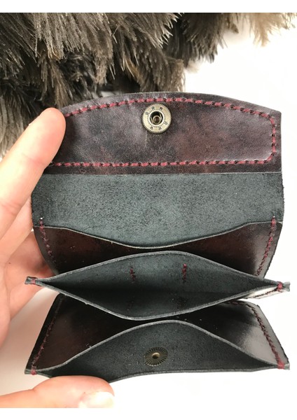 Kartlık Akordion Unisex Bordo Renk Hakiki Deri modelleri