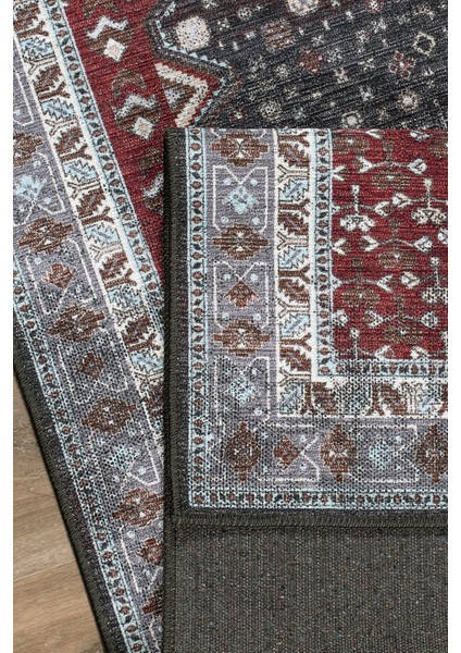 Vintage Eskitme Bohem Yıkanabilir Şönil Kilim Pamuk Taban Dokuma Halı Oturma Odası Salon Balkon Mutfak Halısı