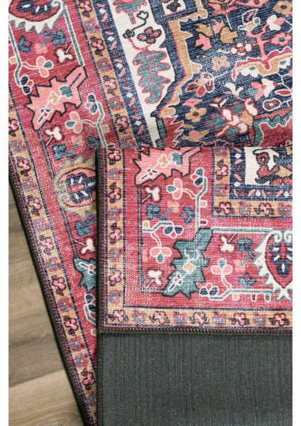 Vintage Eskitme Bohem Yıkanabilir Şönil Kilim Pamuk Taban Dokuma Halı Oturma Odası Salon Balkon Mutfak Halısı