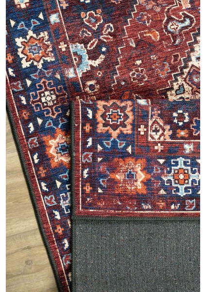 Vintage Eskitme Bohem Yıkanabilir Şönil Kilim Pamuk Taban Dokuma Halı Oturma Odası Salon Balkon Mutfak Halısı