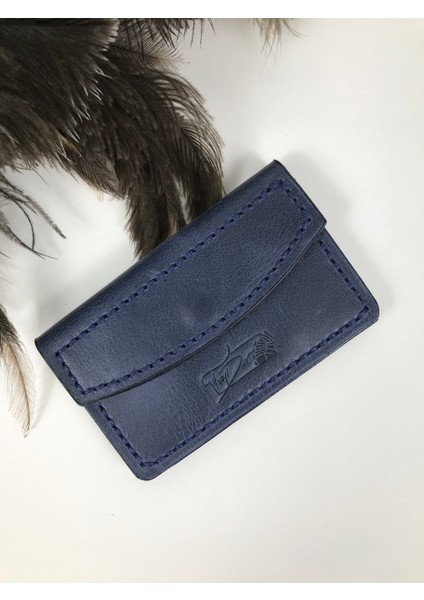 Kartlık Unisex Lacivert Renk Akordion Model Hakiki Deri