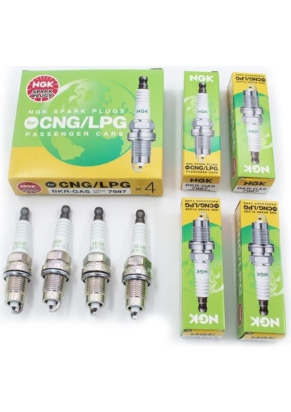 7987- (4lu Paket) Bujı Bkr-Gas/01 BKR6ES BKR5ES-11 BKR5E (Lpglı Araclar Icın)