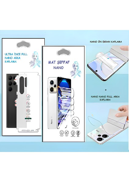 iPhone 7 Plus - Nano Ekran Koruyucu Mat Şeffaf + Nano Arka Kaplama Set Ultra Ince Esnek