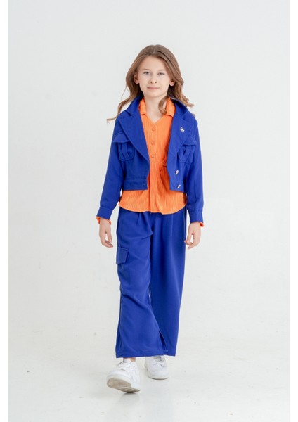 Kız Çocuk Crop Ceketli Üçlü Takım 4407 fiyatları