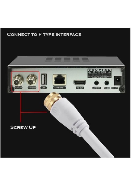 5 M Rg6-U6 F Konnektörlü Hazır Uydu Anten Kablosu fiyatları