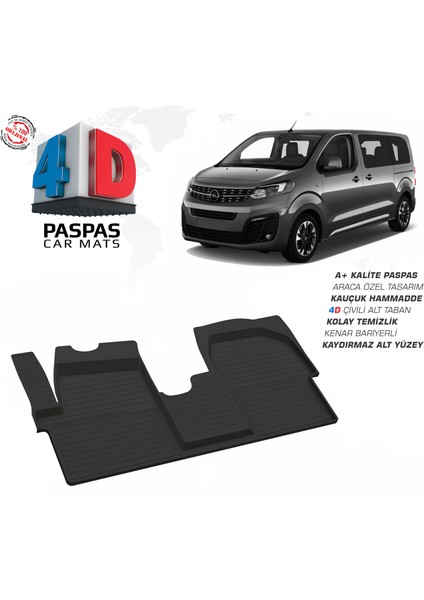 Opel Zafira Life 4d Havuzlu Paspas 2021 Model ve Sonrası