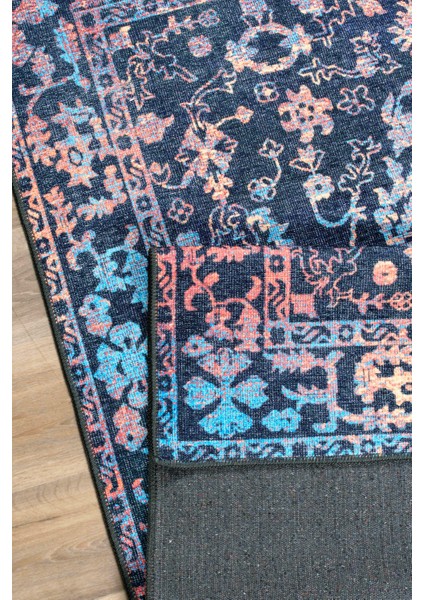 Vintage Eskitme Bohem Yıkanabilir Şönil Kilim Pamuk Taban Dokuma Halı Oturma Odası Salon Balkon Mutfak Halısı