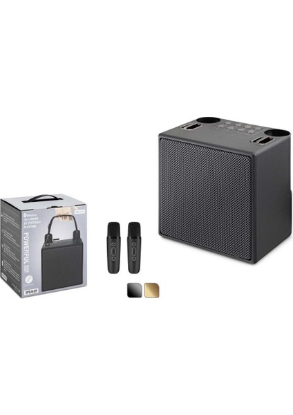 Hadron M83 Siyah Bluetooth Karaoke 2 Mikrofonlu Speaker 10W 170-129-205MM