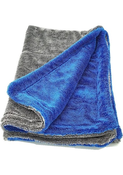 ( 70X50 ) cm Süper Kalın Çift Katman Mikrofiber Vakum Oto Kurulama Havlu 640 Gsm (Mavigri) indirimleri