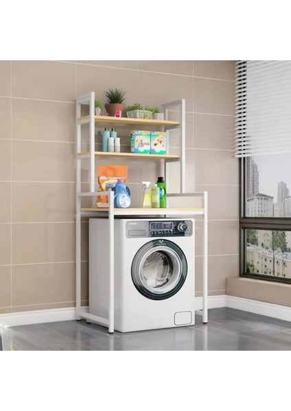 Peek Çamaşır Makinesi Bölmeli Banyo Rafı