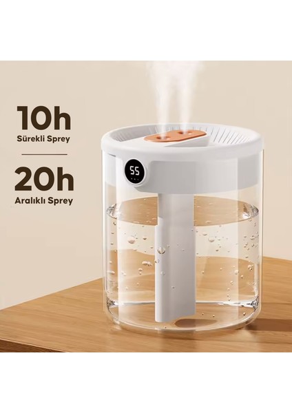 2 Litre Ultrasonic Otomatik Hava Nemlendirici Buhar Makinesi Oda Nemlendirici Aroma Difüzörü