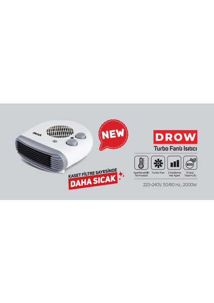 Turbo Fanlı Isıtıcı 2000W