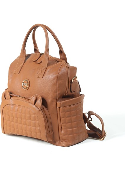 Kitty Deri Anne Bebek Bakım Sırt Çantası 7271 Taba modelleri