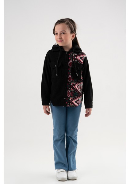 Kız Çocuk Etnik Detaylı Gömlek 3060