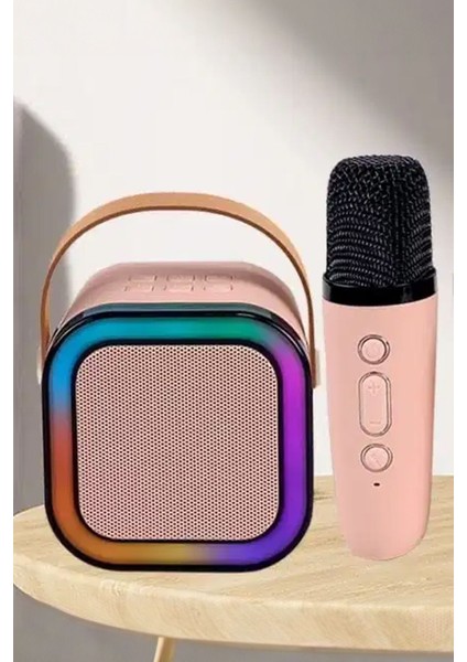 Kareoke Mikrofonlu Eğlenceli Parti Için Bluetooth Özellikli Hoperlör