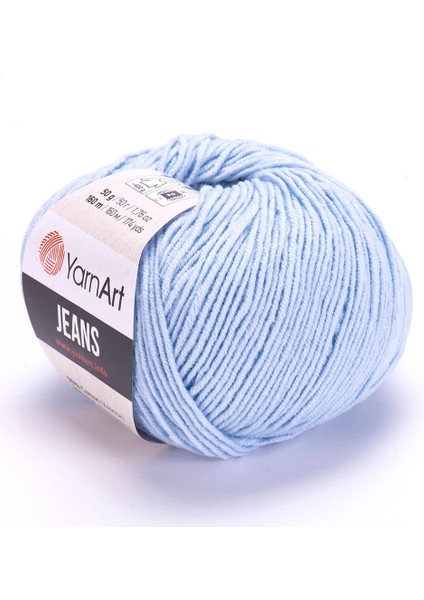 Yarn Art Jeans Amigurumi Örgü ipi 75 Açık Mavi Hırka Örgü ipi Bebek ipi Punch ipi 3'lü Paket