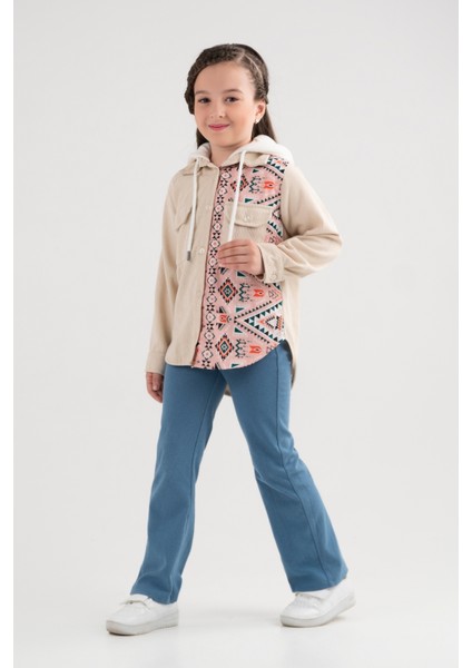 Kız Çocuk Etnik Detaylı Gömlek 3060