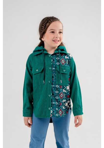 Kız Çocuk Etnik Detaylı Gömlek 3060