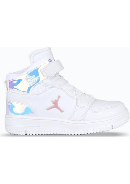 Haykat Beyaz Cırtlı Bilekli Kız Çocuk Sneaker Spor Ayakkabı