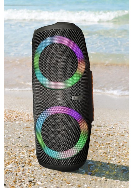 Suya Tere Dayanıklı Bluetooth Özellikli LED Işıklı Taşınabilir Radyo Özellikli Hoperlör