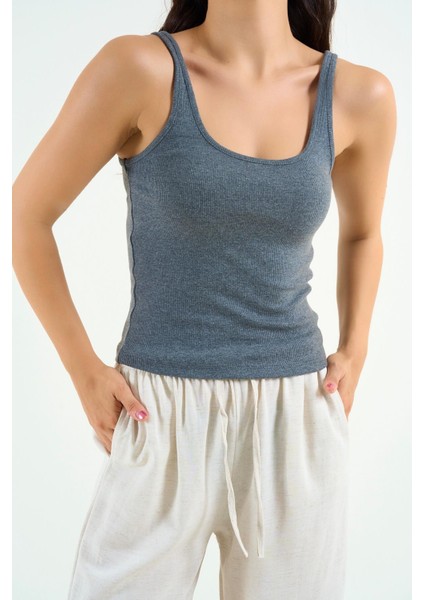 Askılı Biyeli Body- Antrasit