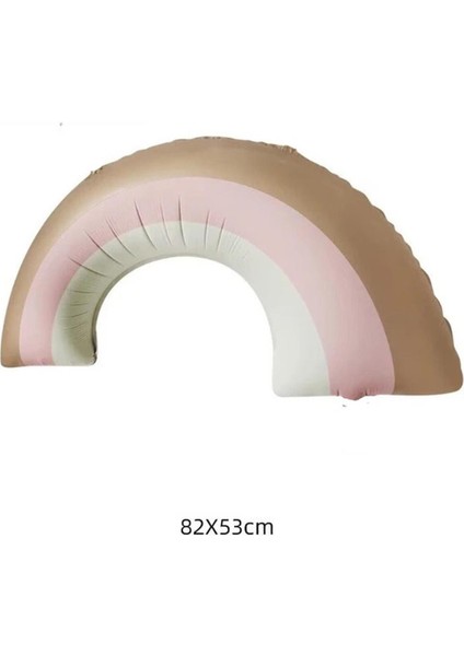 Retro Gökkuşağı Folyo Balon Büyük Boy Pembe