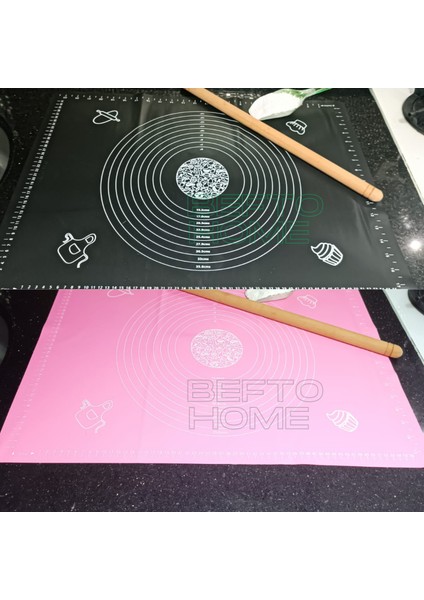Büyük Silikon Hamur Matı 65X45 cm - Ölçekli, Kaydırmaz, Katlanabilir, Karışık Renk Gönderilir modelleri