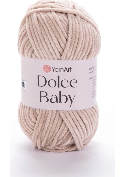 Dolce Baby - Kadife, Bebek El Örgü Ipi Taş RENGI-771