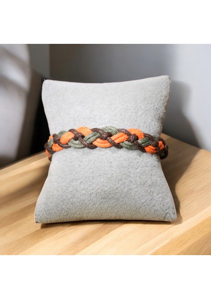 Baharın Renkleri Ip Bileklik ( Turuncu-Kahverengi- Yeşil ) Renk