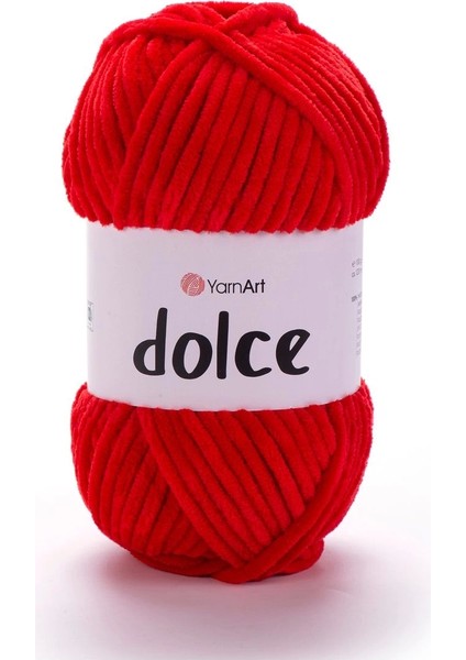 Dolce - Kadife El Örgü Ipi KIRMIZI-748