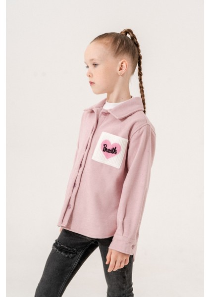 Kız Çocuk Triko Cepli Gömlek 3130