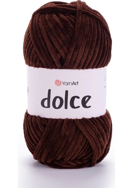 Dolce - Kadife El Örgü ipi Koyu KAHVERENGI-775